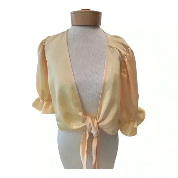 ELOQUII BEAUTIFUL SATIN-LOOK CROP - Picture 1 of 6